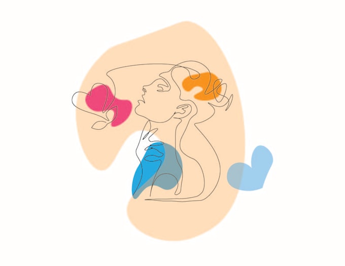 draw vector single line art illustration