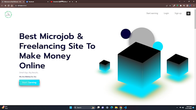 Design a cool website for you using html css javascript by Piyalhossein ...