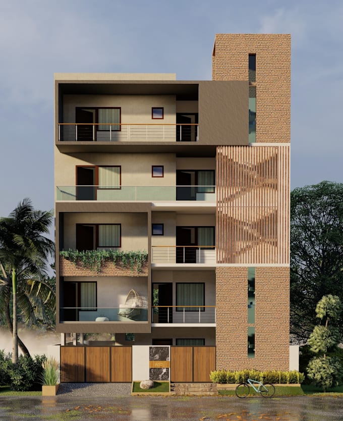 Do architectural 3d elevation interior exterior floor plan and ...