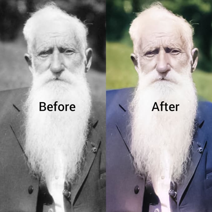 Restore and colorize old black and white photos profesionally by ...