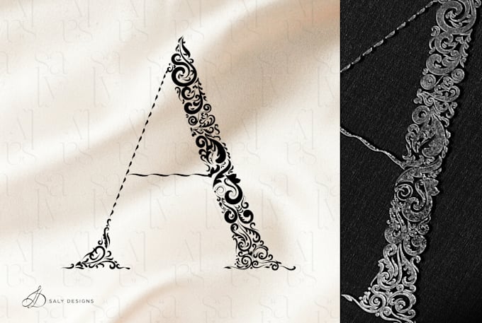 design custom luxury ornamental initial typography