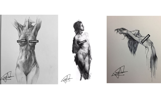draw your realistic full body nsfw art sketches