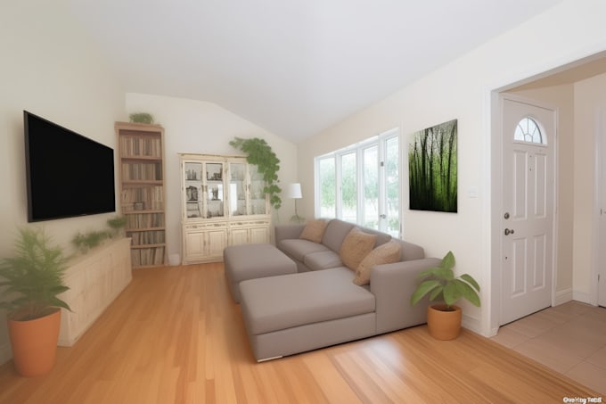 create interior design concept photoshops and change anything about a room