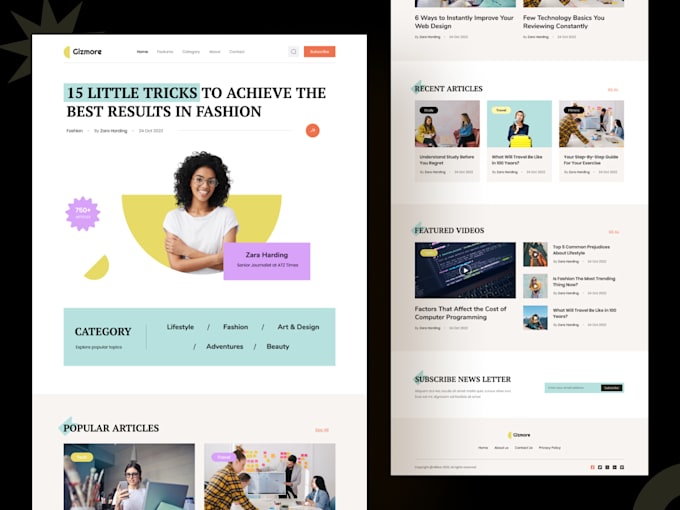 Develop responsive website using html css javascript by Maryamkhann0 ...