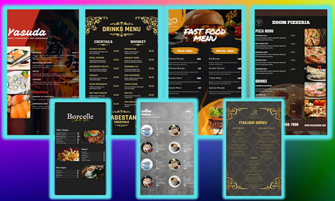 Do a professional menu design for your restaurant coffee bar by ...