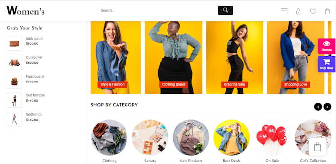 create a e commerce website and drop shopping
