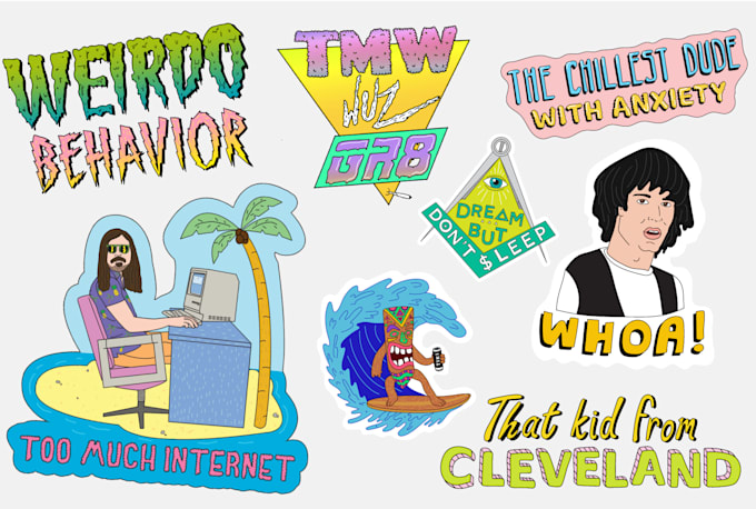 create super rad stickers