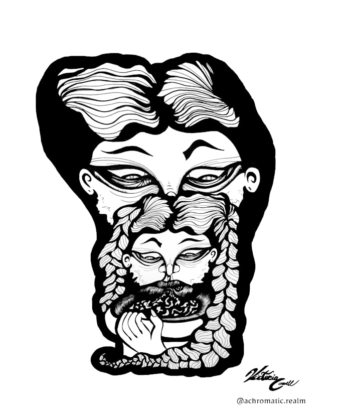 Design a unique black ink tattoo design for you by Achromaticrealm Fiverr