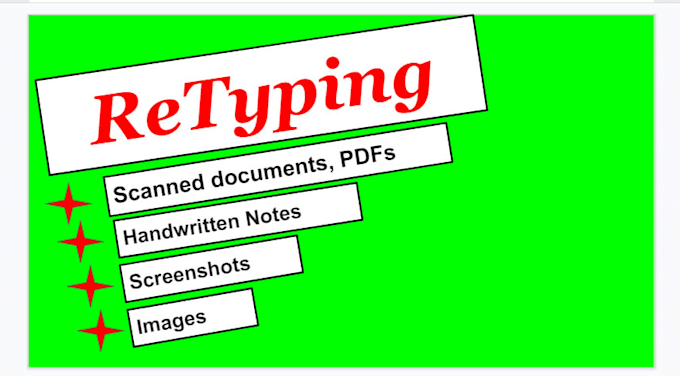 professionally retype your documents to word format