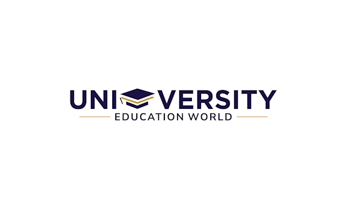 design education, community, school, writing or small business logo