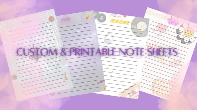 create custom and printable to do lists and note sheets