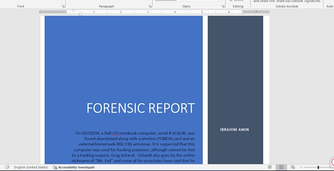 do technical and reporting writing on cyber security