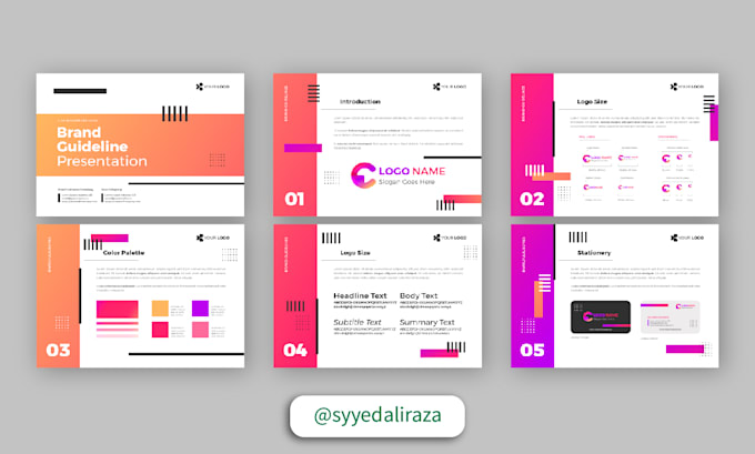 design modern brand corporate identity and brand guidelines