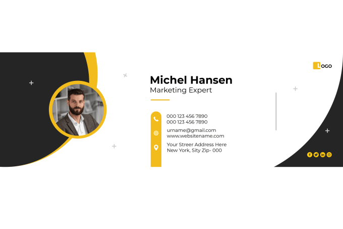 Design clickable html email signature and canva email template by Vijay