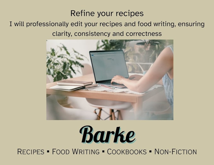 edit your original recipes for your blog, book or cookbook