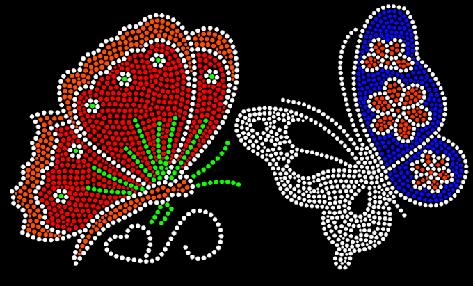 create a rhinestone design and template for you