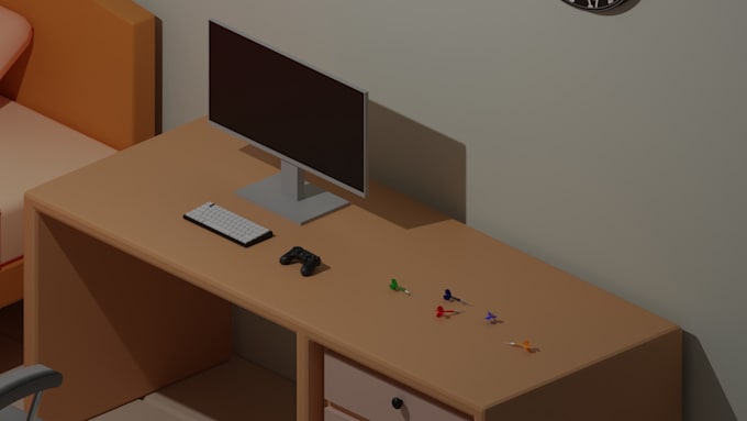 make diorama of your room and setup
