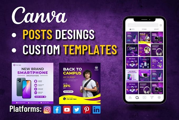 do amazing graphic designing on canva for companies