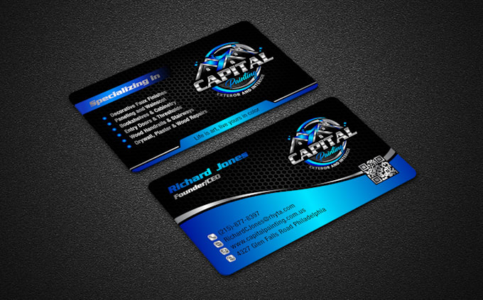 Create modern luxury minimalist business card and logo design by ...