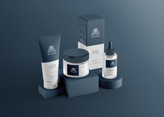 do minimalist product box design, mailer box and label design