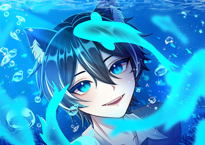 draw anime art illustration for oc, pfp, vtuber or fanart