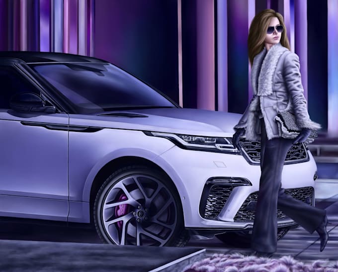 create a custom automotive illustration