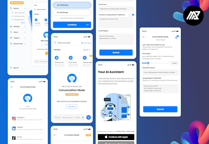 Create minimal aesthetic ui ux designs by Mzatechnologies | Fiverr