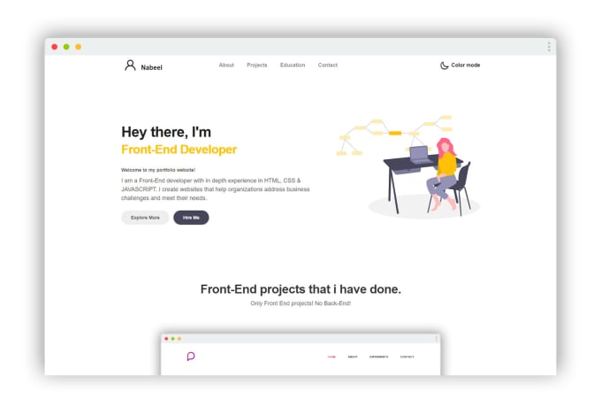 Make your website using html css javascript aka front end development ...