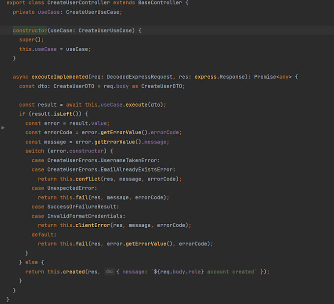 Create a well structure rest api with ddd in nodejs typescript by ...