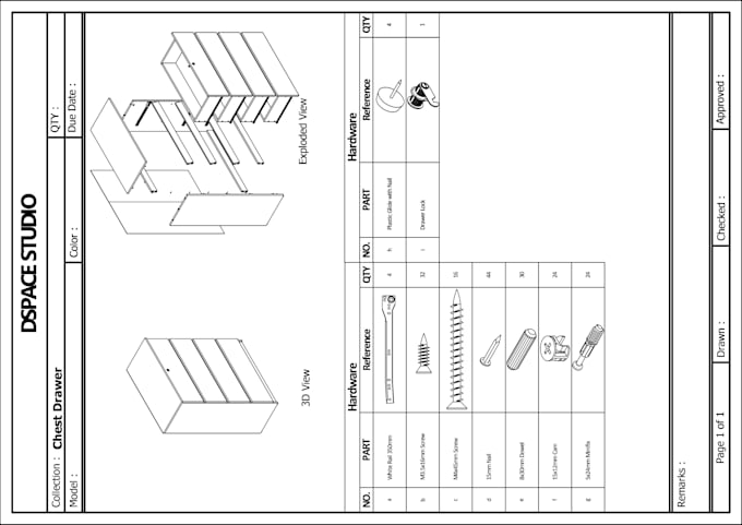 draw 3d furniture assembly instructions, user manual