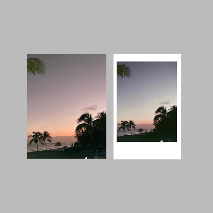 Turn your normal photos into polaroids ready to print by