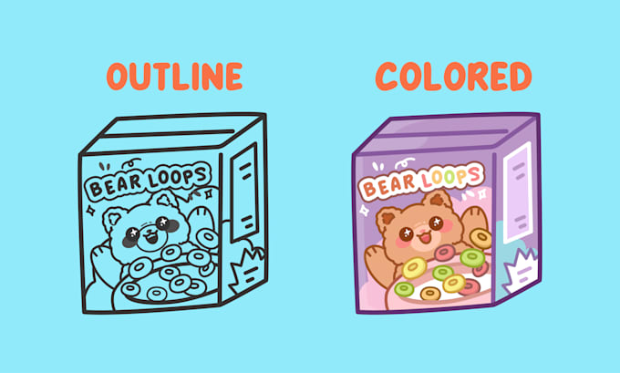 draw cute stickers and merch