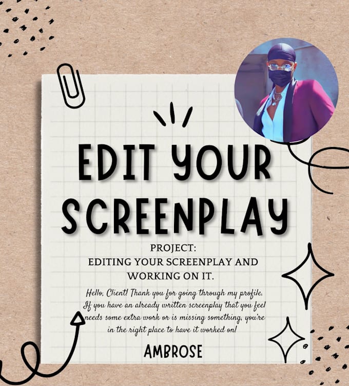 have your book or screenplay edited professionally