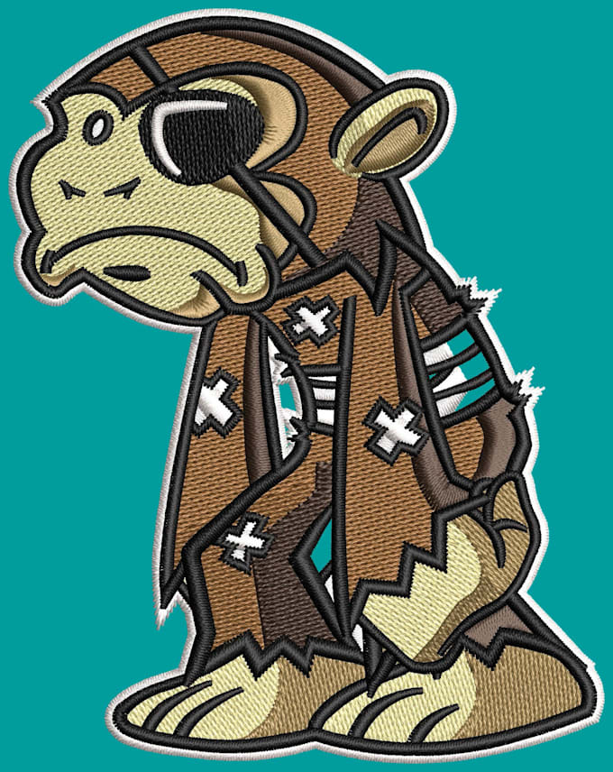 do embroidery digitizing design into dst pes jef file in 1 hour