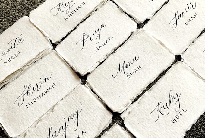 create your wedding stationery with calligraphy