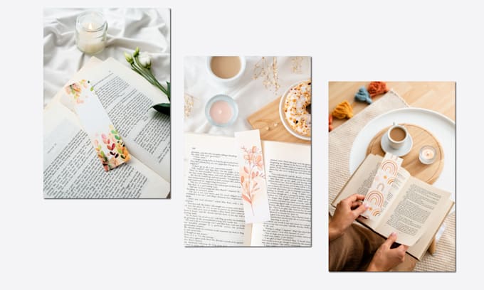design custom printable and creative bookmark within 2hr