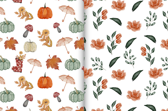 do unique watercolor seamless pattern illustration for print