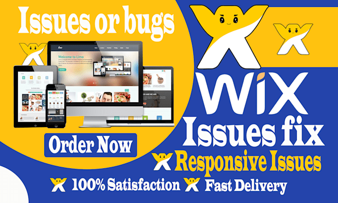 fix wix issues, wix bugs, wix responsiveness, wix problems and any wix errors