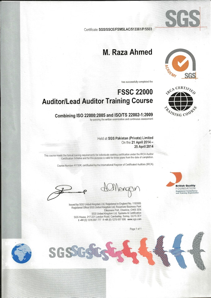 do  urgent iso 22000 2018 and fsvp documentation