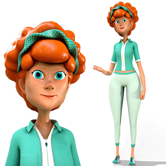 Create a 3d cartoon character model for your game by Mubashir_hyder ...