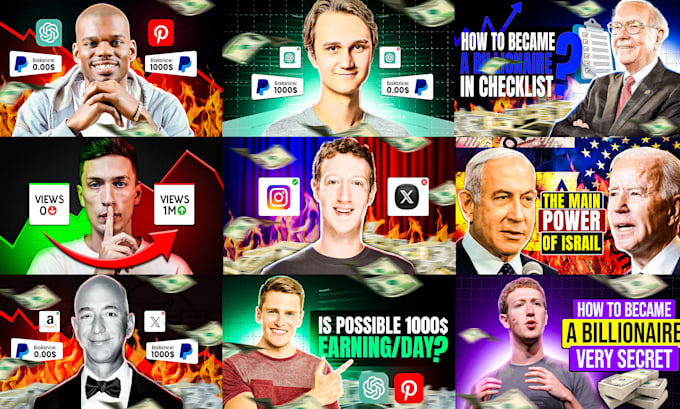 design premium custom youtube thumbnail