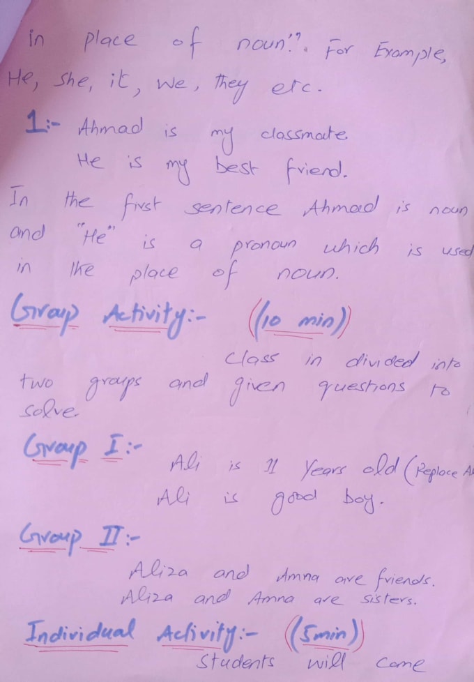 Write any notes, letters and assignments according to your demand by