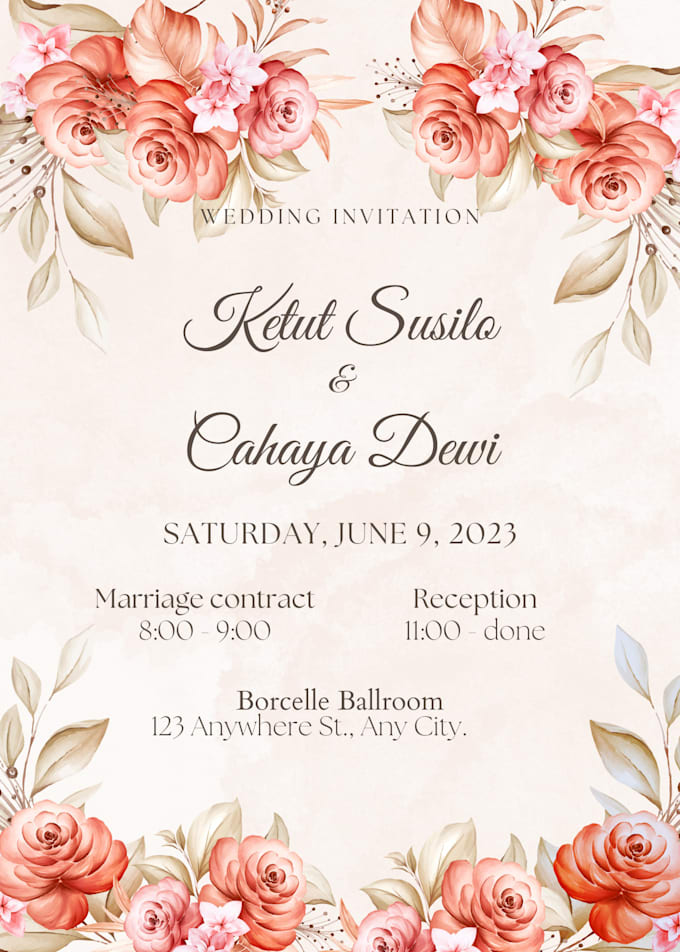 design a wedding invitation