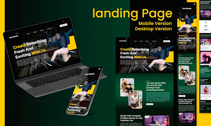 design and develop a professional landing page