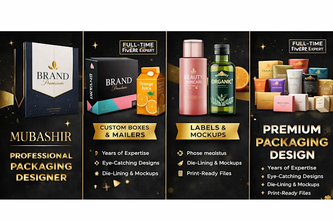 do product packaging design, box design, gift box with mockup