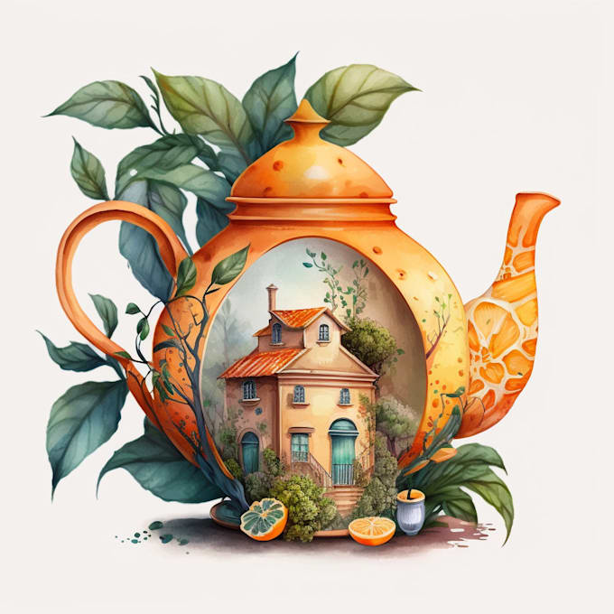 draw hand drawn, digital watercolor illustration