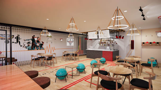 create a custom resto or coffee shop interior design tailored to your concept