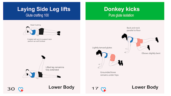 do design exercises, yoga, and workout flash cards designed