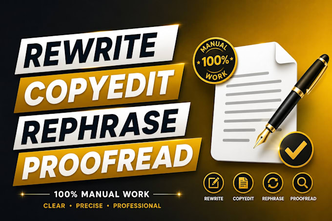 manually rewrite, edit, and proofread your book, plagiarism free content