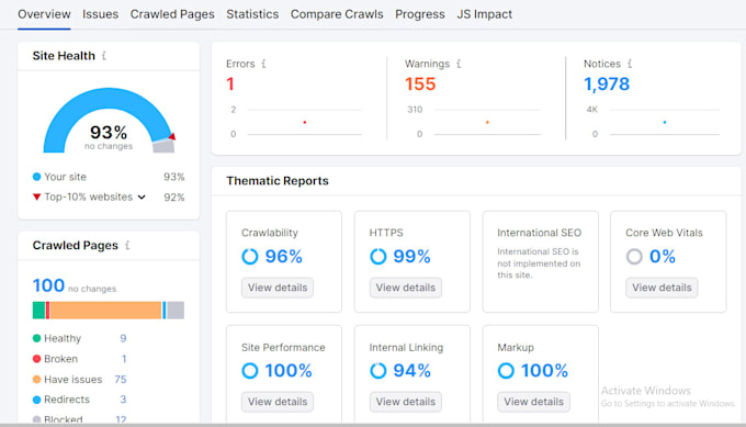 analysis your website and provide detailed SEO audit report and action plan